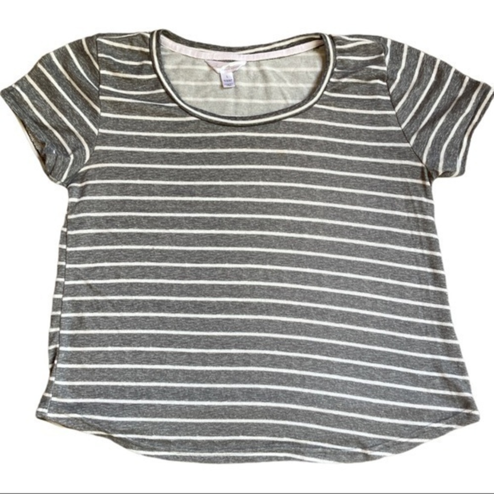 Marilyn Monroe size large soft gray & white stripe